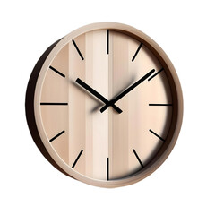 Wooden Clock, isolated