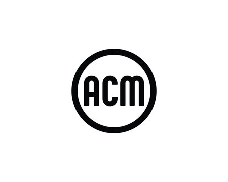 ACM logo design vector template