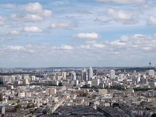 Cityscape from the Sacred Heart of Montmartre in Paris, France