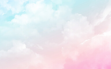 Obraz na płótnie Canvas Cloud and sky with a pastel colored background
