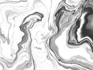 Fototapeta na wymiar Black and White Abstract Liquid Ink Background