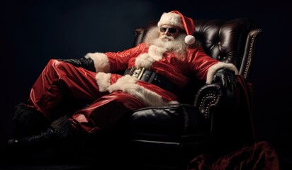 Studio portrait of Santa Claus
