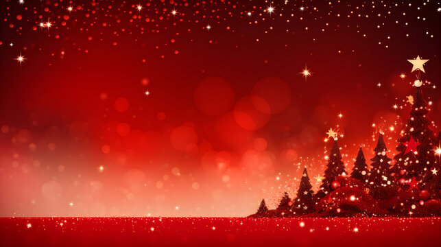 christmas background bokeh red themed