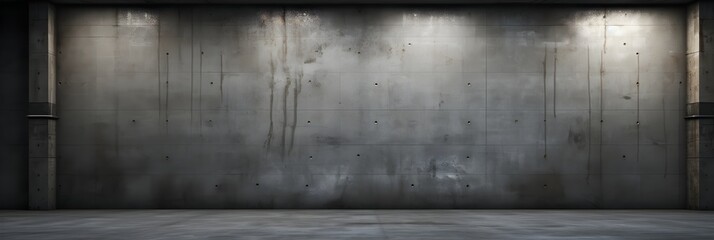 Simple room, black Wall, concrete Floor
