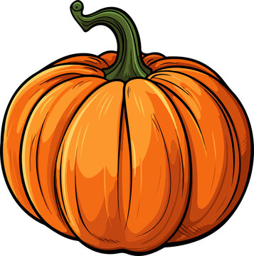 Pumpkin clipart design illustration