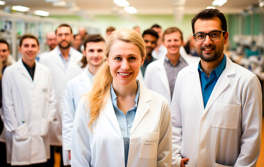 Fototapeta premium A diverse group of doctors or scientists