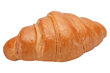 Croissants several pieces lie, isolated background on a white background