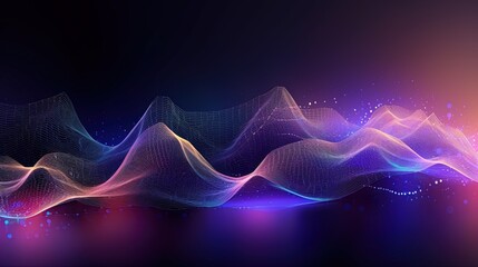 Technology background Abstract digital Technology Network Background Illustration Futuristic point wave.