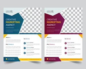 Modern Creative Corporate business, digital marketing agency flyer design,