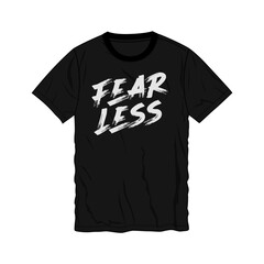 Fearless typography t shirt print design ready to print