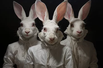 Foto op Aluminium Three white rabbits © Alexander