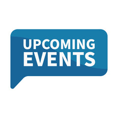 Upcoming Events In Blue Rectangle Shape For Launching Advertising Information Business Marketing Social Media
