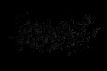 Silver rash on a black background. eps 10