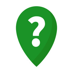 Question Mark In Green Unique Shape For Information Explore
