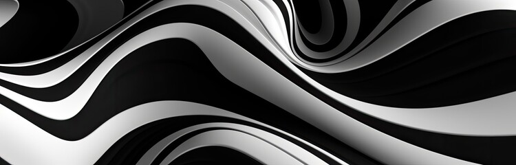 Abstract black and white geometrical forms. Geometrical illusion concept.