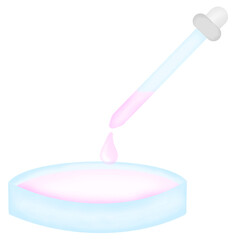 Petri dish and dropper