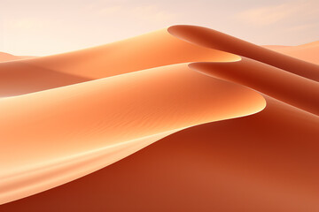Fototapeta na wymiar Abstract background of a curved sand dune in Arizona generative ai