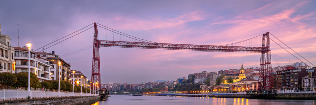 Panoramic View of the Bridge of Bizkaia, Portugalete, Spain