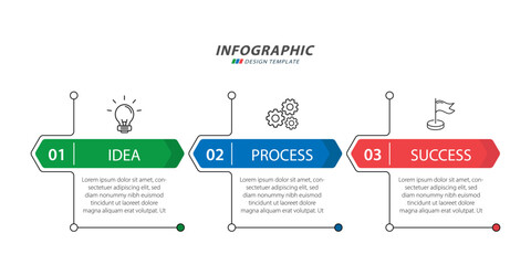 Timeline Creator infographic template. 3 Step timeline journey, calendar Flat simple infographics design template. presentation graph. Business concept with 3 options, vector illustration.	