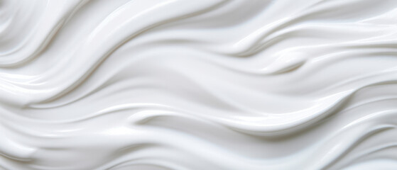 Fototapeta premium Velvety yogurt texture in detail, epitome of dairy creaminess.