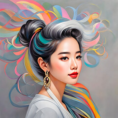 portrait of a woman with headphones