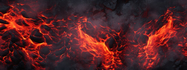 Fototapeta na wymiar Vivid lava texture in eruption.