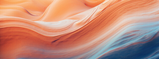 Obraz premium Energetic abstract composition, blending orange and blue.