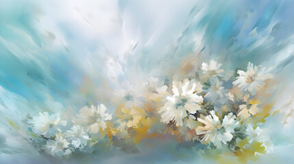 Obraz na płótnie Canvas soft light blue white floral abstract background wallpaper