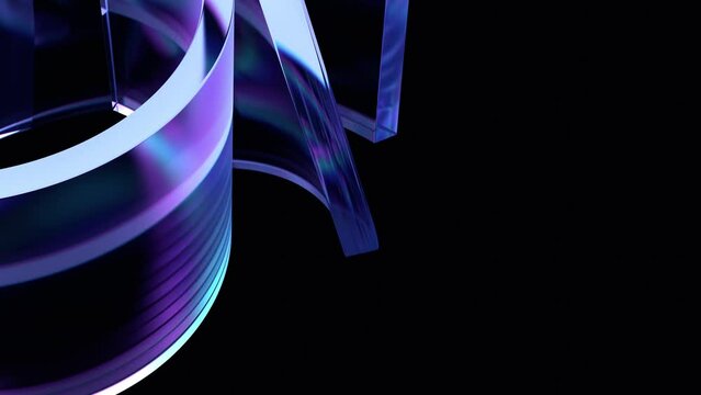 Abstract futuristic animation, background design, 3d render, 4k seamless looped video