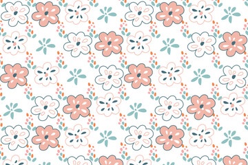 seamless pattern with flowers