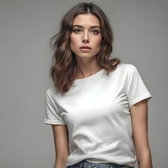 Fototapeta premium White T-shirt Mockup