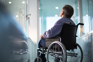 close-up man in wheelchair