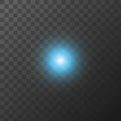 Light shining stars, glare light effects, Shiny illuminated elements on a transparent background. Vector isolate special effects.