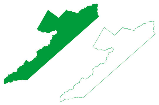 Jaru municipality (State of Rond&ocirc;nia or Rondonia, RO, Municipalities of Brazil, Federative Republic of Brazil) map vector illustration, scribble sketch Jaru map