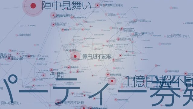 JAPAN TOPICS 2023・政治とカネ問題 / 現代日本を象徴するキーワードのモーションタイポグラフィ