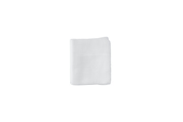 sterile medical gauze pad on a white background close-up. medical instruments, sterile wipes, sterile medical instruments