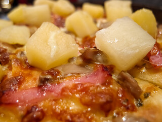 Close-up of the pizza. Full big basic pizza. food concept.