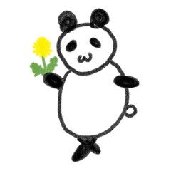 タンポポとパンダ
