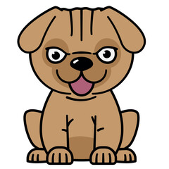 cartoon puppy dog vector illustration