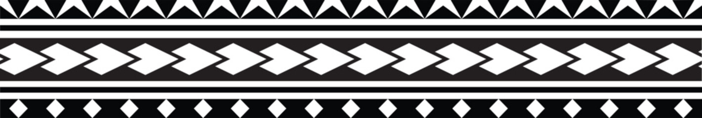 Polynesian tattoo band. Polynesian tattoo tribal designs. Samoan tattoo tribal band. - obrazy, fototapety, plakaty
