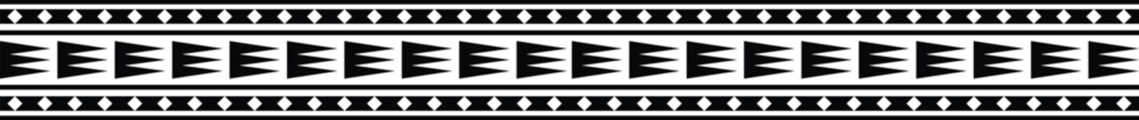 Polynesian tattoo band.  Polynesian tattoo tribal designs. Samoan tattoo tribal band. - obrazy, fototapety, plakaty