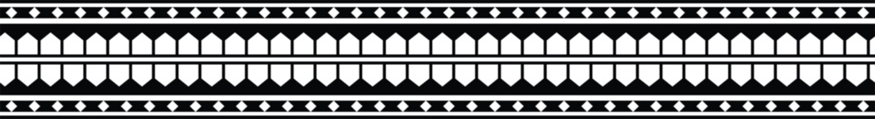 Polynesian tattoo band.  Polynesian tattoo tribal border vector. Samoan maori band design. - obrazy, fototapety, plakaty