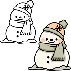 Snowman vector