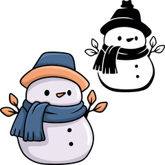 Snowman vector