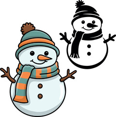 Snowman vector