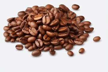 Fototapeta premium coffee beans on a white background