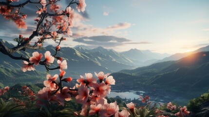 Beauty Rhododendron High Mountains, HD, Background Wallpaper, Desktop Wallpaper - obrazy, fototapety, plakaty