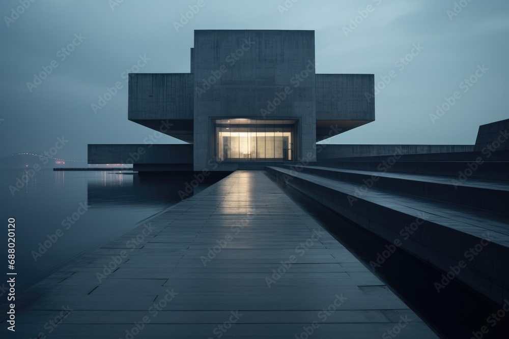 Poster Minimalistic Brutalist Architecture
