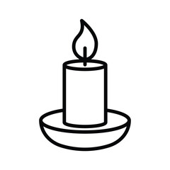 Candle icon vector sign and symbol on trendy design for design and print.