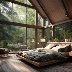 Cozy Bedroom with a Scenic View